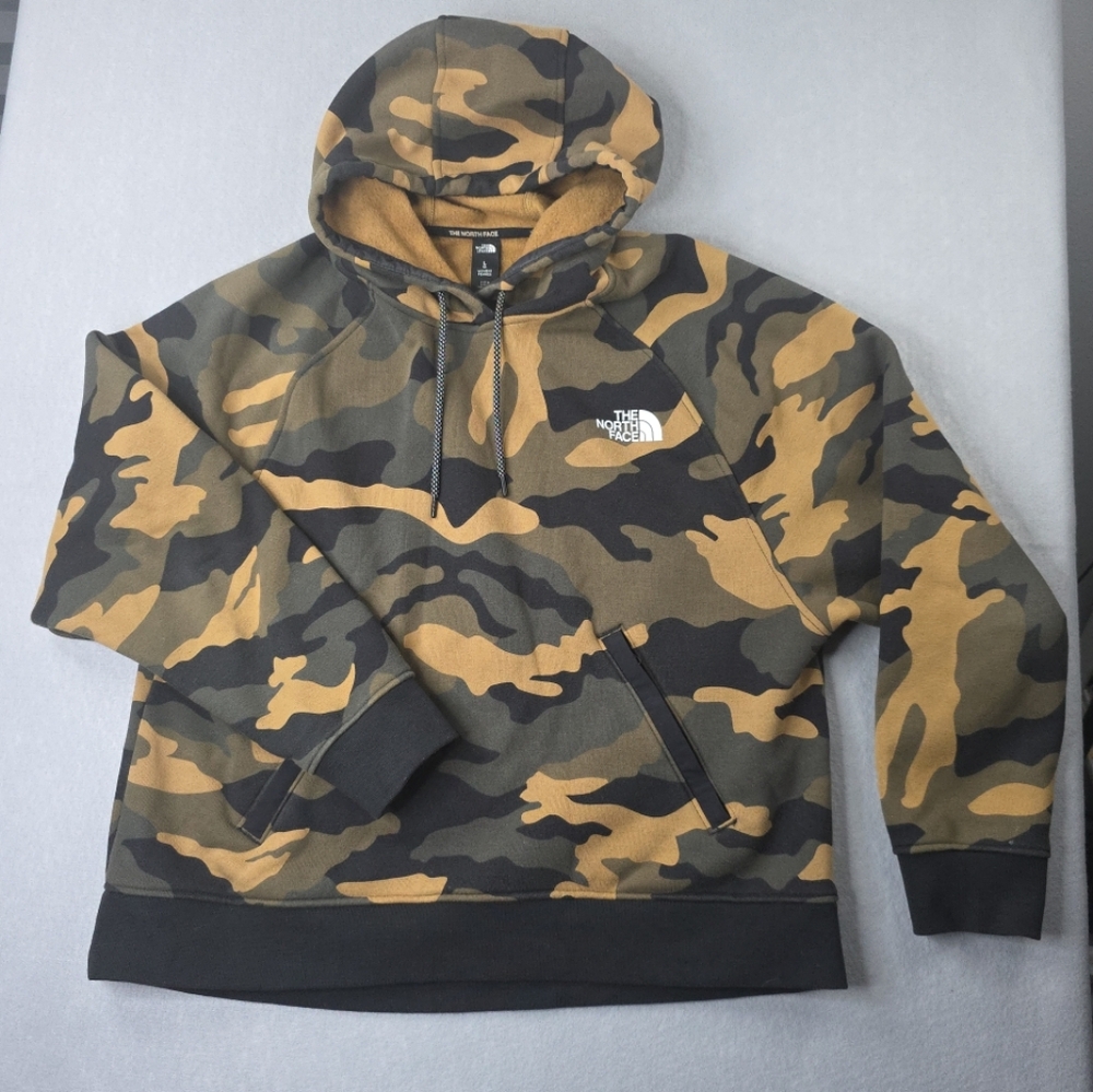 The North Face Women's Camo Hoodie - Black, Green, Tan
